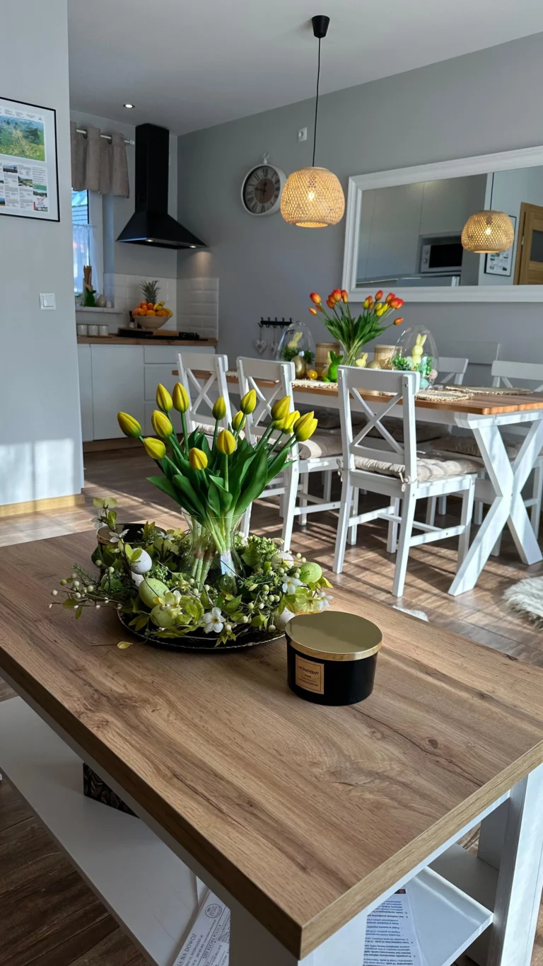 Aleksander - jadalnia i stolik w salonie